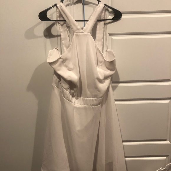 white flowy cocktail dress